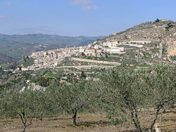 Blick auf Leonforte, Sizilien